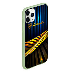 Чехол iPhone 11 Pro матовый Lamborghini - Марка автомобиля, цвет: 3D-салатовый — фото 2