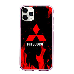 Чехол iPhone 11 Pro матовый Mitsubishi Red Fire, цвет: 3D-розовый