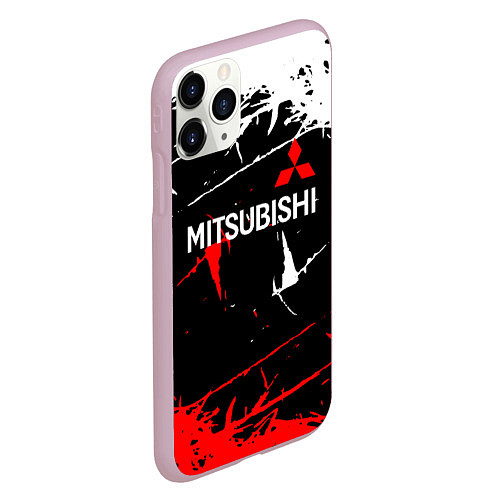 Чехол iPhone 11 Pro матовый Mitsubishi Sport Auto / 3D-Розовый – фото 2