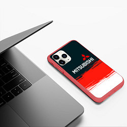 Чехол iPhone 11 Pro матовый Mitsubishi - Auto бренд, цвет: 3D-красный — фото 2