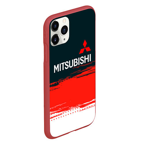 Чехол iPhone 11 Pro матовый Mitsubishi - Auto бренд / 3D-Красный – фото 2