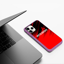 Чехол iPhone 11 Pro матовый Mitsubishi - Red Sport, цвет: 3D-фиолетовый — фото 2