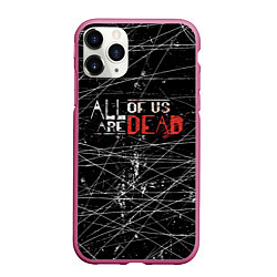 Чехол iPhone 11 Pro матовый Мы все мертвы All of Us Are Dead, цвет: 3D-малиновый