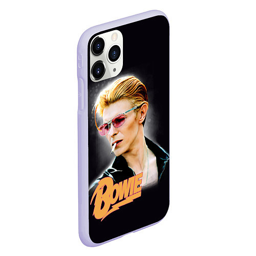 Чехол iPhone 11 Pro матовый David Bowie Smoking / 3D-Светло-сиреневый – фото 2