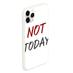 Чехол iPhone 11 Pro матовый Not today, maybe tomorrow, цвет: 3D-белый — фото 2