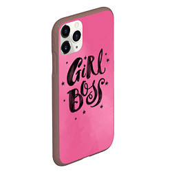 Чехол iPhone 11 Pro матовый Girl Boss!, цвет: 3D-коричневый — фото 2