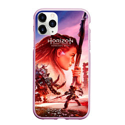 Чехол iPhone 11 Pro матовый Horizon Forbidden West game poster, цвет: 3D-розовый