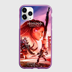 Чехол iPhone 11 Pro матовый Horizon Forbidden West game poster, цвет: 3D-фиолетовый