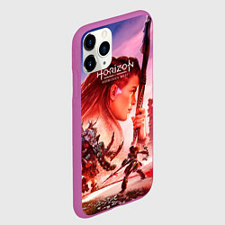 Чехол iPhone 11 Pro матовый Horizon Forbidden West game poster, цвет: 3D-фиолетовый — фото 2
