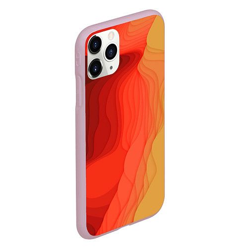 Чехол iPhone 11 Pro матовый Имитация песка / 3D-Розовый – фото 2