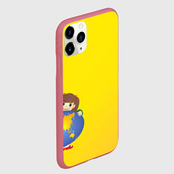 Чехол iPhone 11 Pro матовый Девочка из Советского Атласа Мир, цвет: 3D-малиновый — фото 2