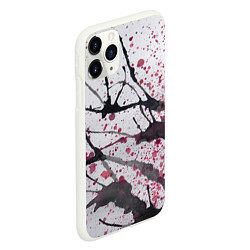Чехол iPhone 11 Pro матовый Сакура цветёт рисунок акварелью, цвет: 3D-белый — фото 2