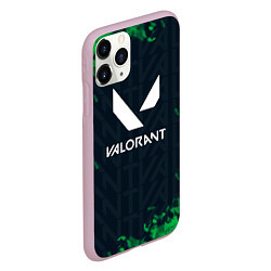 Чехол iPhone 11 Pro матовый Valorant Green Fire, цвет: 3D-розовый — фото 2