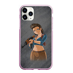Чехол iPhone 11 Pro матовый Nathan Drake girl from Uncharted by sexygirlsdraw, цвет: 3D-розовый