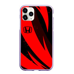 Чехол iPhone 11 Pro матовый HONDA RED ХОНДА КРАСНЫЙ, цвет: 3D-светло-сиреневый