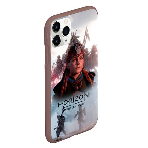 Чехол iPhone 11 Pro матовый Элой Horizon Forbidden West game / 3D-Коричневый – фото 2