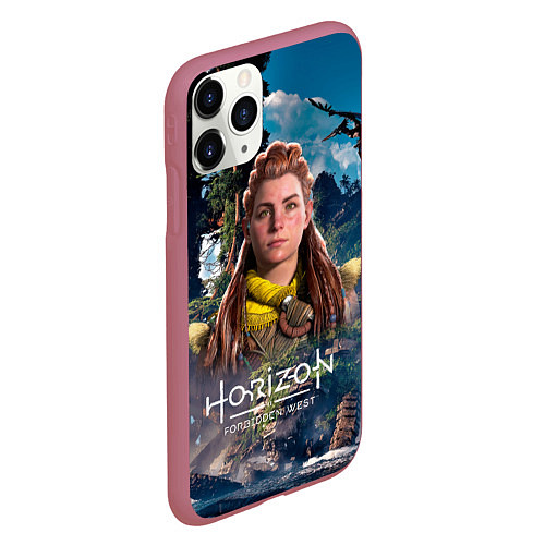 Чехол iPhone 11 Pro матовый Horizon Aloy Элой / 3D-Малиновый – фото 2