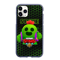 Чехол iPhone 11 Pro матовый BRAWL STARS, , Спайк Spike, цвет: 3D-серый