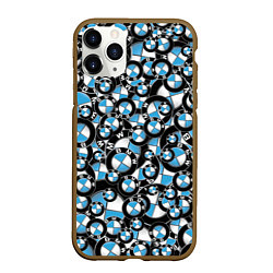 Чехол iPhone 11 Pro матовый BMW PATTERN LOGO