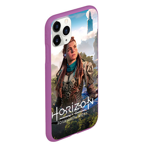 Чехол iPhone 11 Pro матовый Aloy Элой Horizon / 3D-Фиолетовый – фото 2