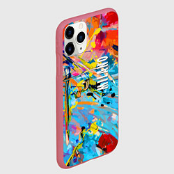 Чехол iPhone 11 Pro матовый Vanguard fashion pattern Milano, цвет: 3D-малиновый — фото 2
