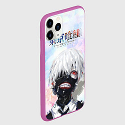 Чехол iPhone 11 Pro матовый Канеки Кен арт, цвет: 3D-фиолетовый — фото 2