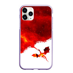 Чехол iPhone 11 Pro матовый ДЫХАНИЕ ЗВЕЗДНОГО ДРАКОНА DRAGON FIRE