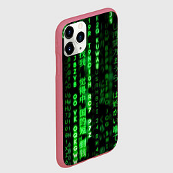 Чехол iPhone 11 Pro матовый ЗЕЛЁНЫЙ НЕОН НА ЧЁРНОМ, цвет: 3D-малиновый — фото 2