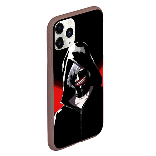 Чехол iPhone 11 Pro матовый Ghoul red line / 3D-Коричневый – фото 2