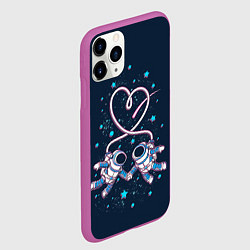 Чехол iPhone 11 Pro матовый Космическая любовь Cosmic love, цвет: 3D-фиолетовый — фото 2