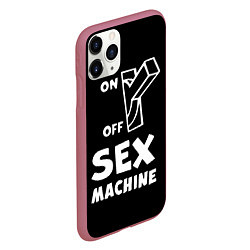 Чехол iPhone 11 Pro матовый SEX MACHINE Секс Машина, цвет: 3D-малиновый — фото 2