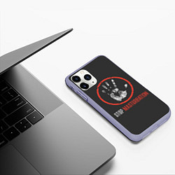Чехол iPhone 11 Pro матовый STOP MASTURBATION, цвет: 3D-светло-сиреневый — фото 2