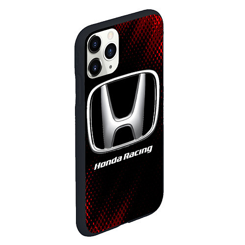 Чехол iPhone 11 Pro матовый HONDA RACING Sport Style / 3D-Черный – фото 2