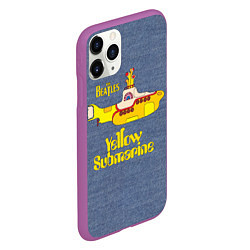 Чехол iPhone 11 Pro матовый On a Yellow Submarine 3D, цвет: 3D-фиолетовый — фото 2