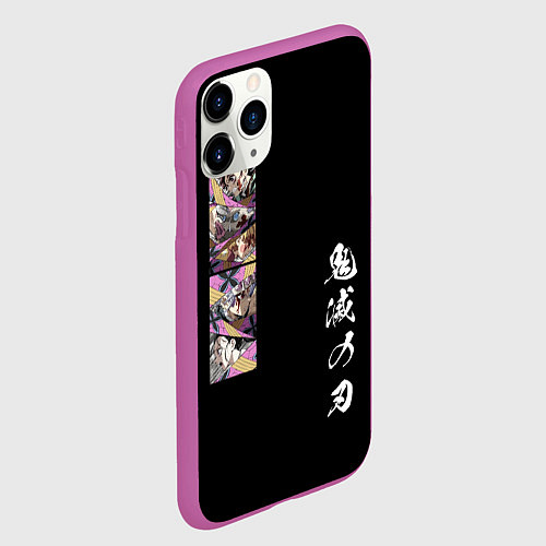 Чехол iPhone 11 Pro матовый Клинок, Квартал красных фонарей / 3D-Фиолетовый – фото 2