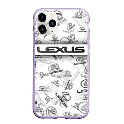 Чехол iPhone 11 Pro матовый LEXUS BIG EMBLEMA PATTERN