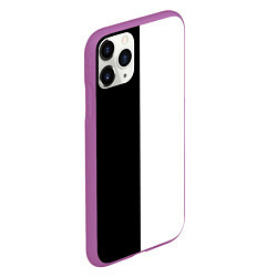 Чехол iPhone 11 Pro матовый Black and white чб, цвет: 3D-фиолетовый — фото 2