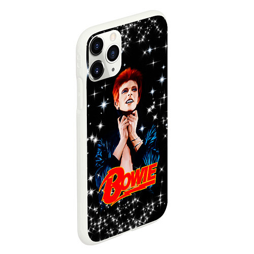 Чехол iPhone 11 Pro матовый Theres a Starman waiting in the sky / 3D-Белый – фото 2