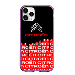 Чехол iPhone 11 Pro матовый Citroen ситроен, цвет: 3D-фиолетовый