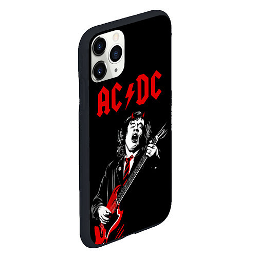 Чехол iPhone 11 Pro матовый AC DC Ангус Янг гитарист / 3D-Черный – фото 2
