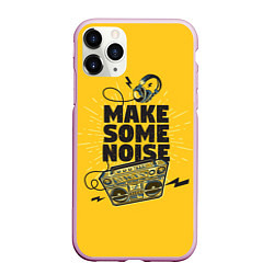 Чехол iPhone 11 Pro матовый Make Some Noise музыка, цвет: 3D-розовый