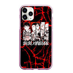 Чехол iPhone 11 Pro матовый ПЛАМЕННАЯ БРИГАДА ПОЖАРНЫХ FIRE FORCE, цвет: 3D-розовый