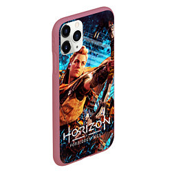 Чехол iPhone 11 Pro матовый Horizon Forbidden West - Элой арт, цвет: 3D-малиновый — фото 2