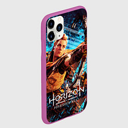 Чехол iPhone 11 Pro матовый Horizon Forbidden West - Элой арт, цвет: 3D-фиолетовый — фото 2