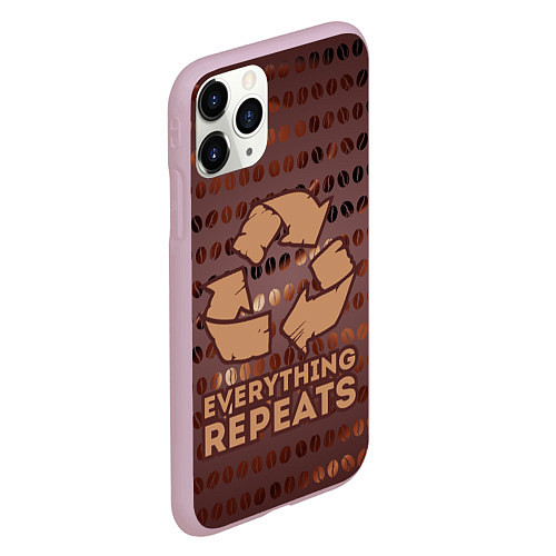 Чехол iPhone 11 Pro матовый Everything repeats / 3D-Розовый – фото 2