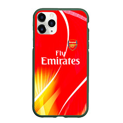 Чехол iPhone 11 Pro матовый Arsenal арсенал фк, цвет: 3D-темно-зеленый