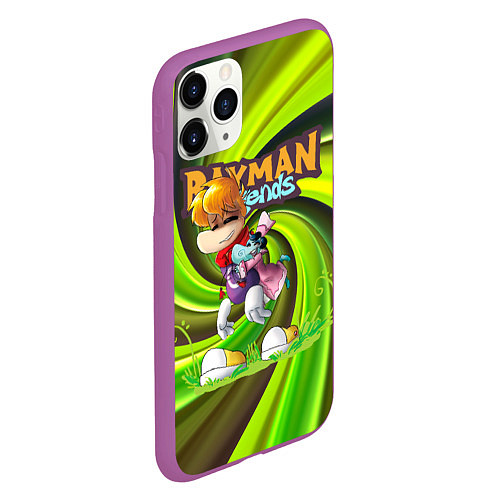 Чехол iPhone 11 Pro матовый Уставший Rayman Legends / 3D-Фиолетовый – фото 2