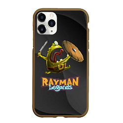 Чехол iPhone 11 Pro матовый Rayman Legends Black, цвет: 3D-коричневый