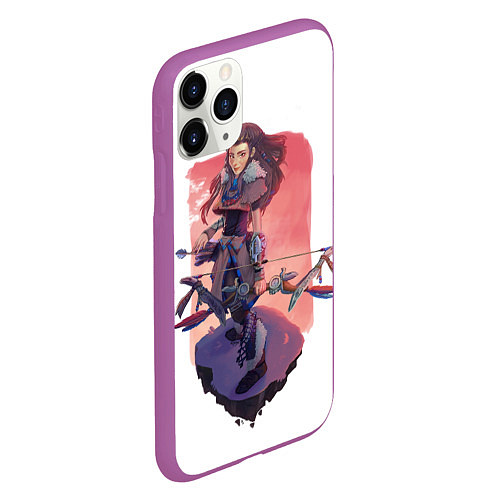 Чехол iPhone 11 Pro матовый Aloy Forbidden West / 3D-Фиолетовый – фото 2