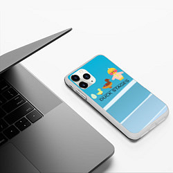 Чехол iPhone 11 Pro матовый Duck stages 3D, цвет: 3D-белый — фото 2